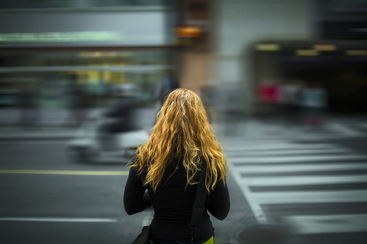 Media influencers, psychology, a girl holding a flower moving forward